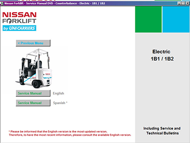Nissan Forklift Service Manuals
